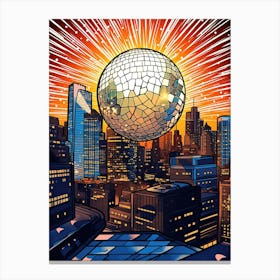 London Downtown Giant Disco Ball 1 Canvas Print