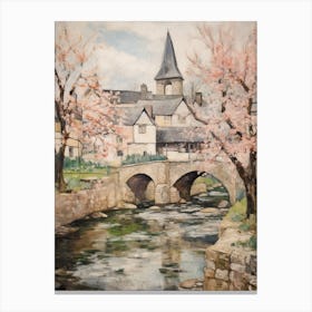 Bourton On The Water (Gloucestershire) Painting 4 Canvas Print