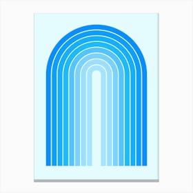 Frosty Blue boho minimal arch Canvas Print