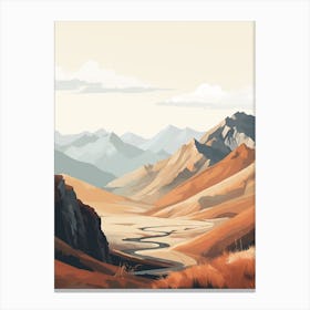Te Araroa New Zealand 2 Hiking Trail Landscape Canvas Print