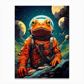 Frog In Space Canvas Print