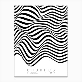 BAUHAUS WAVES BW Canvas Print