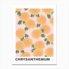 Chrysanthemum November Birth Flower Canvas Print