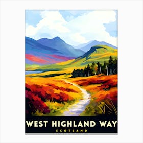 West Highland Way Scotland Print Scottish Long Distance Trail Art Scotland Hiking Poster West Highland Path Wall Decor Outdoor Canvas Print