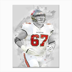 Luke Goedeke Tampa Bay Buccaneers Canvas Print