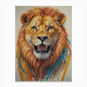 Lion Drawing 7 Canvas Print