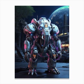 Elephant in cyborg body #1 Canvas Print