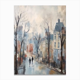 Winter City Park Painting Holland Park London 2 Canvas Print