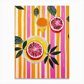 Passion Fruit Fruit Summer Illustration 3 Canvas Print