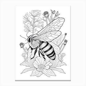 Bumblebee 1 William Morris Style Canvas Print
