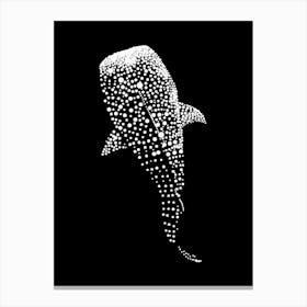 Whale Shark Dot Art Design Canvas Print