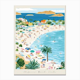 Poster Of Elafonisi Beach, Crete, Greece, Matisse And Rousseau Style 4 Canvas Print