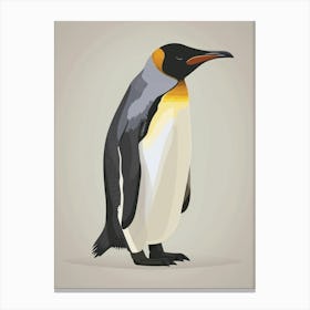 Emperor Penguin Grytviken Minimalist Illustration 6 Canvas Print