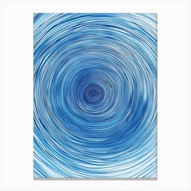 Abstract Blue Swirl Canvas Print