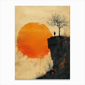 Sunset On The Cliff Canvas Print