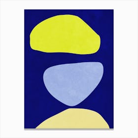 Abstract Forms Blue and yellow Canvas Print