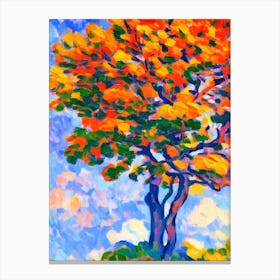 Atlas Cedar tree Abstract Block Colour Canvas Print