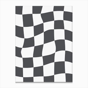 Checkerboard - Dark Grey Canvas Print