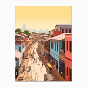 Zanzibar, Tanzania, Flat Illustration 3 Canvas Print