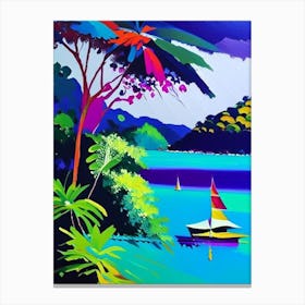 Koh Chang Thailand Colourful Painting Tropical Destination Canvas Print