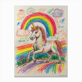 Rainbow Unicorn 3 Canvas Print