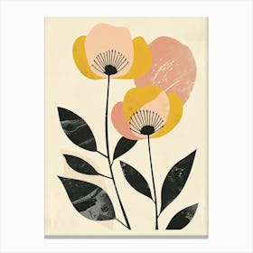 Male Flower Market Boho Minimalist Style 1 Canvas Print