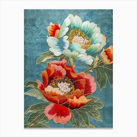 Chinese Peonies Canvas Print