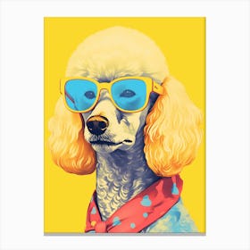 Poodle In Sunglasses Canvas Print
