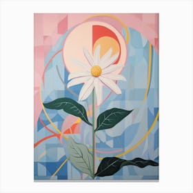 Daisy 5 Hilma Af Klint Inspired Pastel Flower Painting Canvas Print