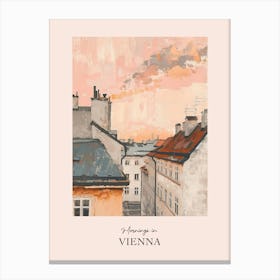 Mornings In Vienna Rooftops Morning Skyline 2 Canvas Print