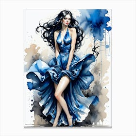 Blue Dress Canvas Print