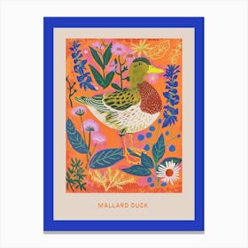 Spring Birds Poster Mallard Duck 1 Canvas Print