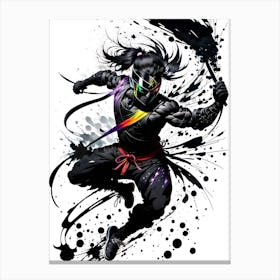 Black Ninja Canvas Print