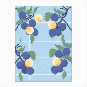 Plums Illustration 4 Canvas Print