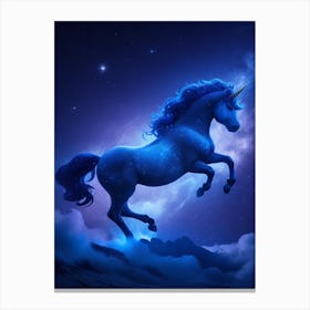 Unicorn In The Sky 3 Canvas Print