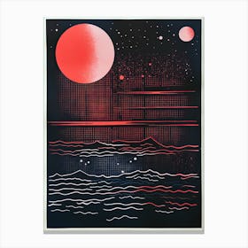 Mid Centure Modern Planet Canvas Print