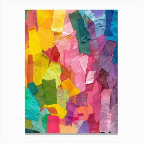 Colorful Paper Collage Canvas Print