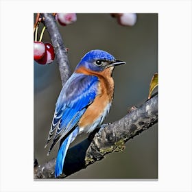 Eastern Bluebird-Reimagined 18 Canvas Print