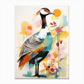 Bird Painting Collage Goose 4 Canvas Print