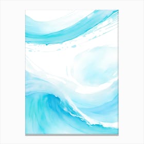 Blue Ocean Wave Watercolor Vertical Composition 157 Canvas Print