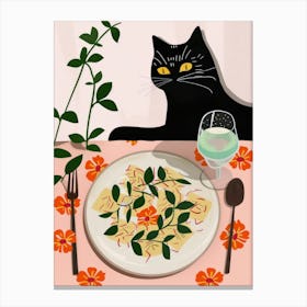 Cat And Ravioli 2 Canvas Print