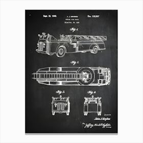 Aerial Fire Truck Patent Print Fire Truck Patent Firetruck Art Firefighter Decor Firefighter Print Ladder Truck Patent Item Cf5071 Canvas Print