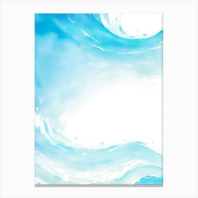 Blue Ocean Wave Watercolor Vertical Composition 70 Canvas Print