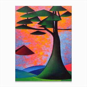 Tamarack Tree Cubist 1 Canvas Print