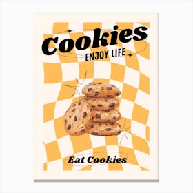 Enjoy Life, Eat Cookies Canvas Print