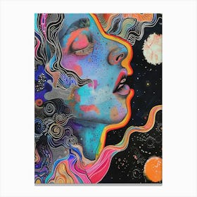 Psychedelic Painting Style Abstract 1 Canvas Print