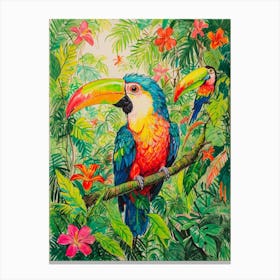 Toucans In The Jungle Canvas Print