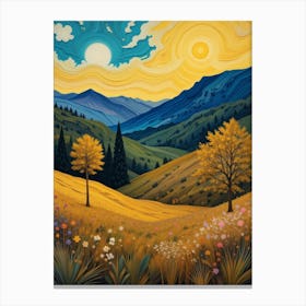 Sunset In The Mountains 4 Canvas Print