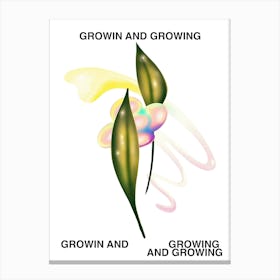 Growing And Growing Graphic Design Poster 2 Canvas Print