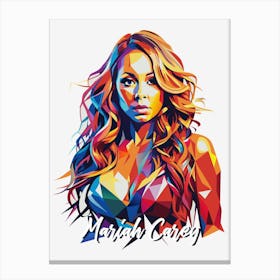 Mariah Carey 01 Portrait Music Icon Style WPAP Pop Art Canvas Print